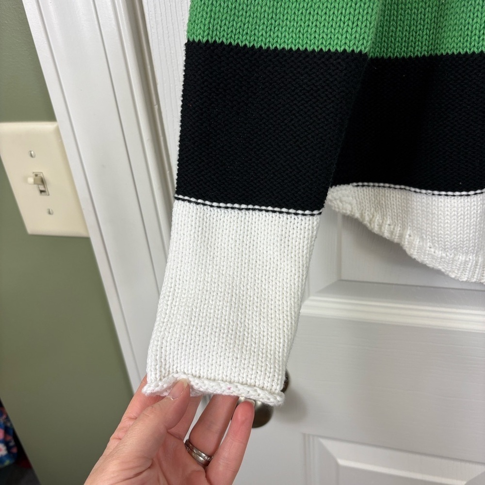 Zaket & Plover chunky cotton v neck sweater sz xs - Picture 8 of 10